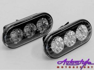 VW Mk3 LED Oval Smoke Side Markers-0