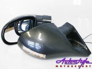 Sport Carbon Look Mirrors with LED indicators-0