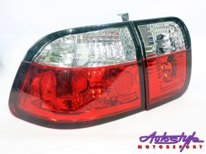 Honda Civic Sedan Semi-Clear Crystal Tailights-0