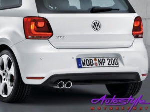 VW Polo 6R Gti Style Plastic Rear bumper set-0