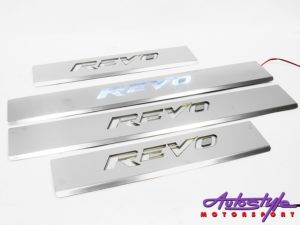 Toyota Hilux Revo door Sill Step Plates (with LED)-0